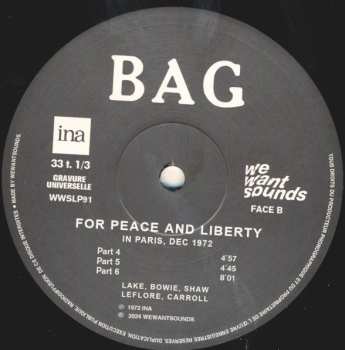 LP Black Artists Group: For Peace And Liberty (In Paris, Dec 1972) LTD