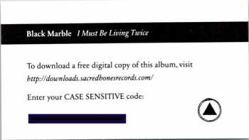 LP Black Marble: I Must Be Living Twice LTD | CLR