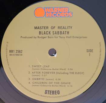 LP Black Sabbath: Master Of Reality