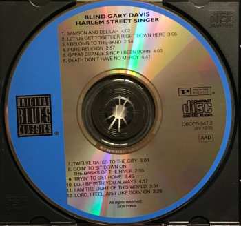 CD Blind Gary Davis: Harlem Street Singer