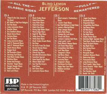 4CD/Box Set Blind Lemon Jefferson: The Complete 94 Classic Sides Remastered