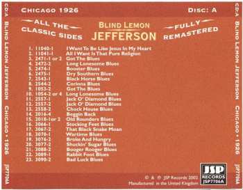4CD/Box Set Blind Lemon Jefferson: The Complete 94 Classic Sides Remastered