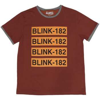Merch Blink-182: Ringer T-shirt Logo Blink-182 Repeat