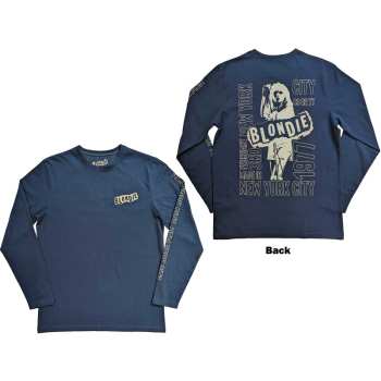 Merch Blondie: Blondie Unisex Long Sleeve T-shirt: Nyc '77 (back & Sleeve Print) (small) S