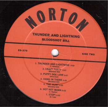 LP Bloodshot Bill: Thunder And Lightning