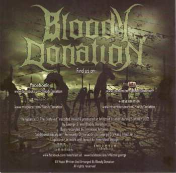 CD Bloody Donation: Vengeance Of The Enslaved