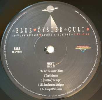 LP Blue Öyster Cult: 40th Anniversary - Agents Of Fortune - Live 2016