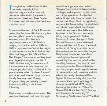 CD Blue Öyster Cult: Setlist The Very Best Of Blue Öyster Cult Live