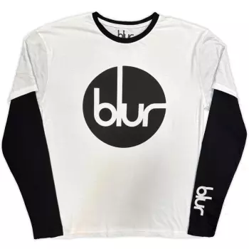 Layered Long Sleeve T-shirt Circle Logo Blur