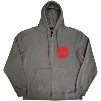 Sweatshirt With Zipper Circle Logo Blur