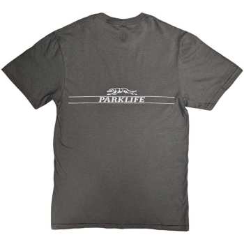 Merch Blur: Blur Unisex T-shirt: Pocket Blur / Parklife (charcoal Grey) (back Print) (small) S
