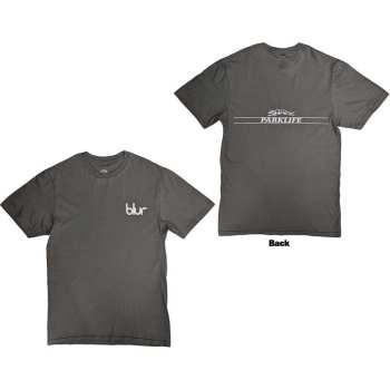 Merch Blur: Blur Unisex T-shirt: Pocket Blur / Parklife (charcoal Grey) (back Print) (small) S