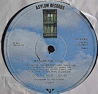 2LP The Band: Before The Flood