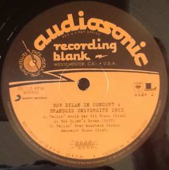 LP Bob Dylan: Bob Dylan In Concert Brandeis University 1963
