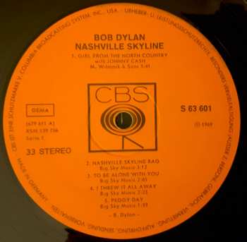 LP Bob Dylan: Nashville Skyline
