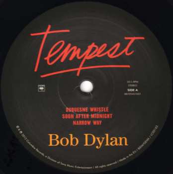 2LP/CD Bob Dylan: Tempest