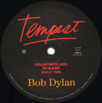 2LP/CD Bob Dylan: Tempest