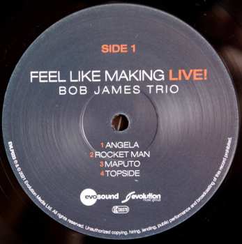 2LP Bob James Trio: Feel Like Making LIVE! (Black Colour)
