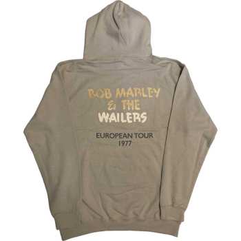 Merch Bob Marley & The Wailers: Bob Marley Unisex Pullover Hoodie: Exodus Mic Photo Wailers Tour 77 (back Print & Hi-build) (small) S