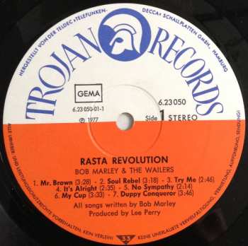 LP Bob Marley & The Wailers: Rasta Revolution