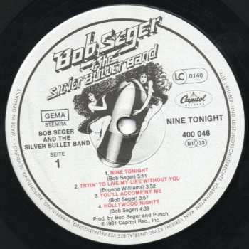 2LP Bob Seger And The Silver Bullet Band: Nine Tonight