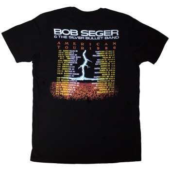 Merch Bob Seger & The Silver Bullet Band: Bob Seger & The Silver Bullet Band Unisex T-shirt: Tour '86 (black) (back Print) (medium) M