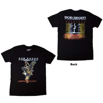 Merch Bob Seger & The Silver Bullet Band: Bob Seger & The Silver Bullet Band Unisex T-shirt: Tour '86 (black) (back Print) (medium) M