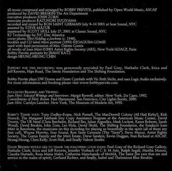 CD Bobby Previte: The 23 Constellations Of Joan Miró