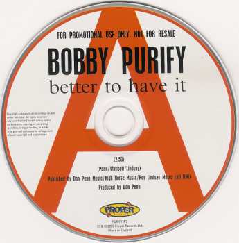CD Bobby Purify: Better To Have It