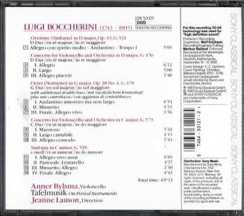 CD Luigi Boccherini: Concertos For Violoncello And Orchestra / Overture / Octet / Sinfonia