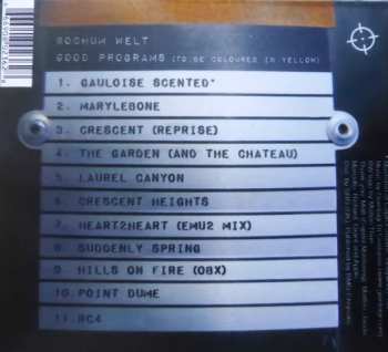 CD Bochum Welt: Good Programs (To Be Coloured In Yellow)