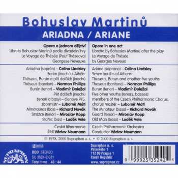 CD Bohuslav Martinů: Ariane (Opera In 1 Act)