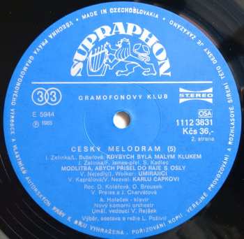 2LP Bohuslav Martinů: Český Melodram 5