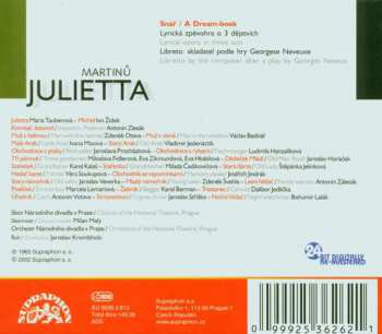 2CD/Box Set Bohuslav Martinů: Julietta (Opera In 3 Acts)