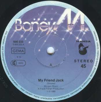 LP Boney M.: My Friend Jack / I See A Boat (On The River)