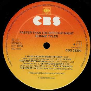 LP Bonnie Tyler: Faster Than The Speed Of Night