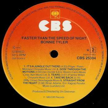 LP Bonnie Tyler: Faster Than The Speed Of Night