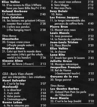 3CD Various: Boris Vian Et Ses Interprètes 1950-1959 (Chansons, Rock 'N' Roll Et Créations)