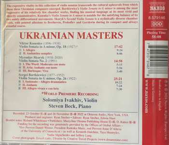 CD Sergei Bortkiewicz: Ukrainian Masters . Violin Sonatas