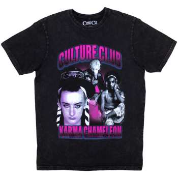 Merch Boy George & Culture Club: Stone Wash T-shirt Karma Chameleon