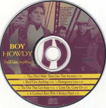 CD Boy Howdy: She'd Give Anything