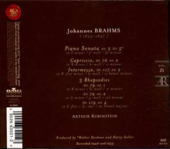 CD Johannes Brahms: Piano Sonata Op. 5, Capriccio Op.76 No.2, Intermezzo Op.117 No. 2, Rhapsodies Op.79 Nos 1&2, Op.119, No.4