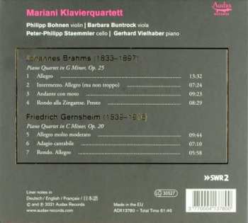 CD Johannes Brahms: Piano Quartets (Vol. 1)