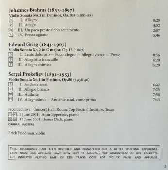 CD Sergei Prokofiev: Live In Texas. Violin Sonatas