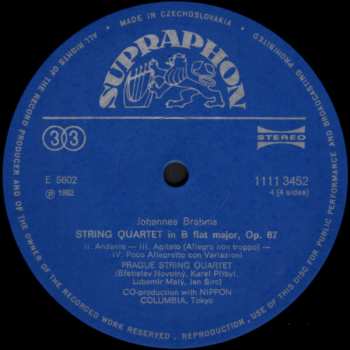 2LP Johannes Brahms: String Quartets Complete