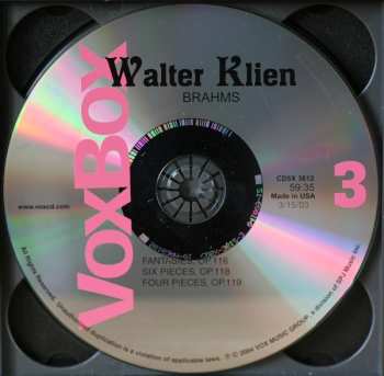 5CD Johannes Brahms: Walter Klien Plays Brahms