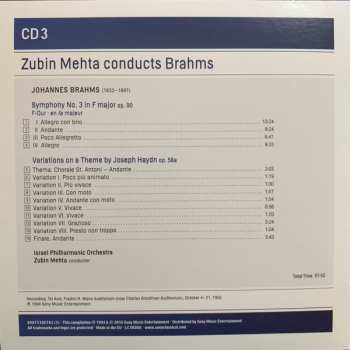 4CD/Box Set Johannes Brahms: Zubin Mehta Conducts Brahms (Symphonies Nos. 1-4 • Tragic Overture • Haydn Variations)