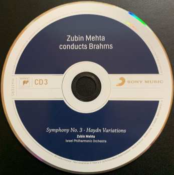 4CD/Box Set Johannes Brahms: Zubin Mehta Conducts Brahms (Symphonies Nos. 1-4 • Tragic Overture • Haydn Variations)