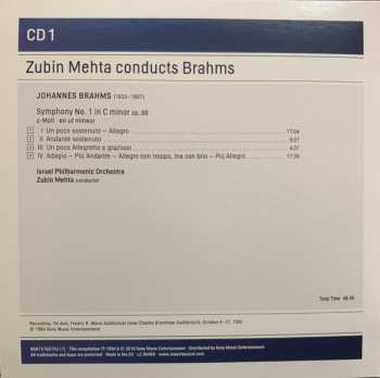 4CD/Box Set Johannes Brahms: Zubin Mehta Conducts Brahms (Symphonies Nos. 1-4 • Tragic Overture • Haydn Variations)