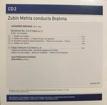 4CD/Box Set Johannes Brahms: Zubin Mehta Conducts Brahms (Symphonies Nos. 1-4 • Tragic Overture • Haydn Variations)